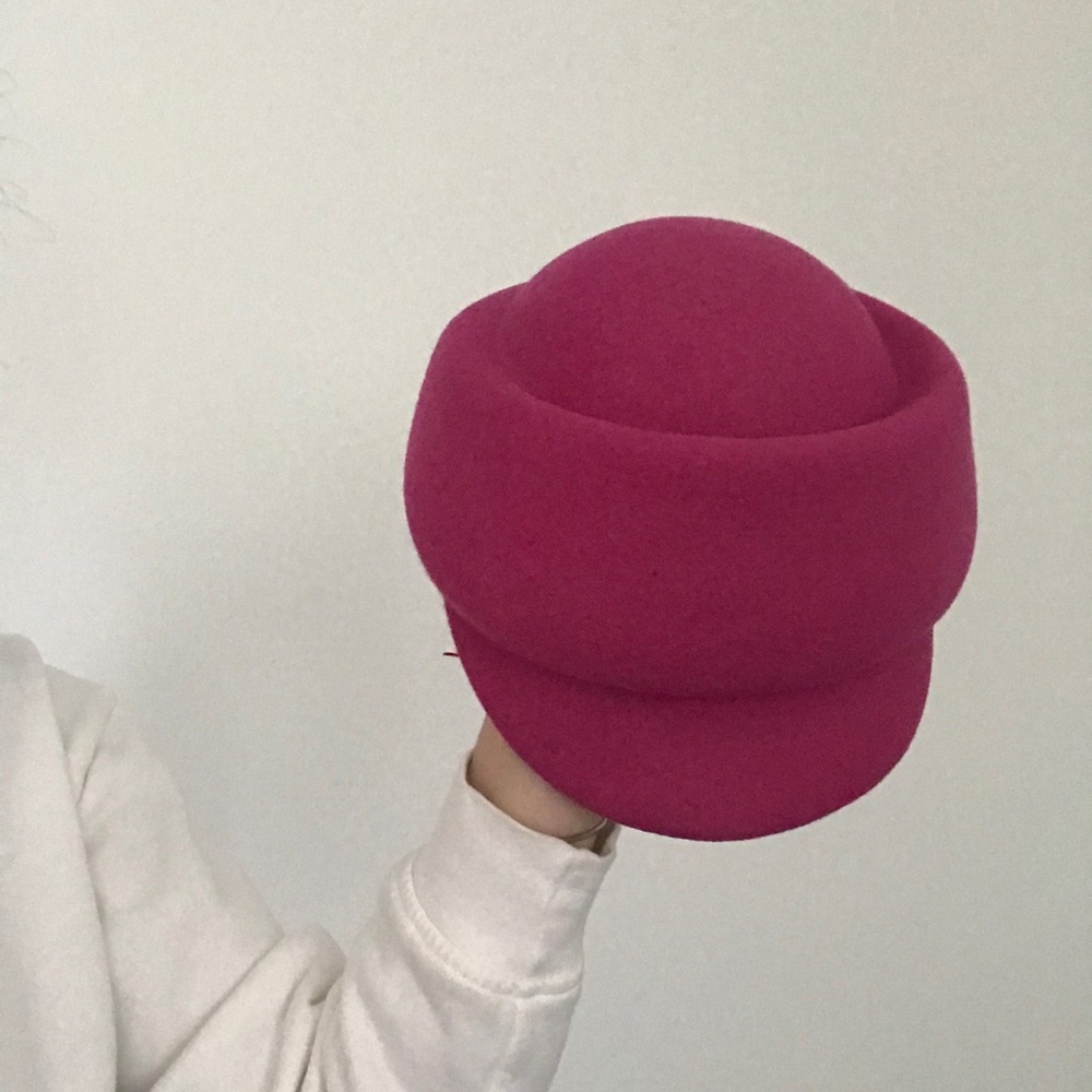 100% wool pink hat